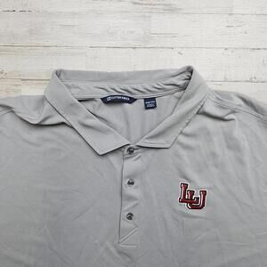 LAMAR University Men's 5XB Short Sleeve Polo Shirt Gray Cutter Buck 5xl Big